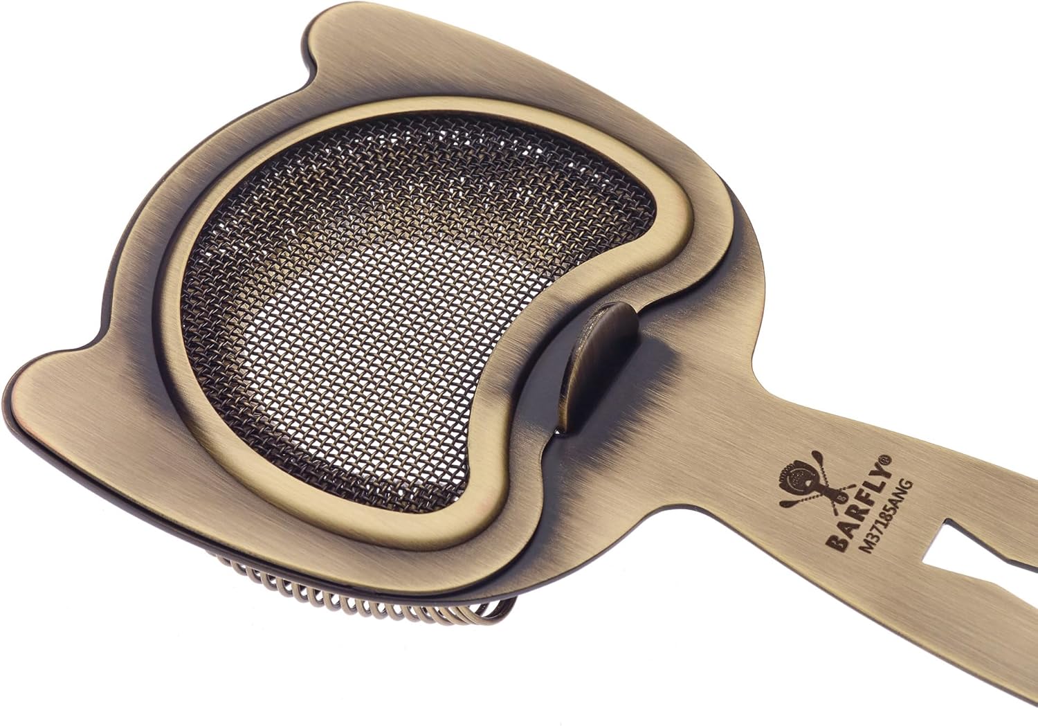 Barfly Fine Mesh Spring Strainer Antique Gold