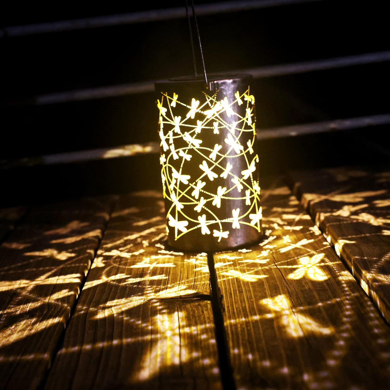 BVGY Starry Sky Dragonfly Solar Lantern Outdoor Decor 1