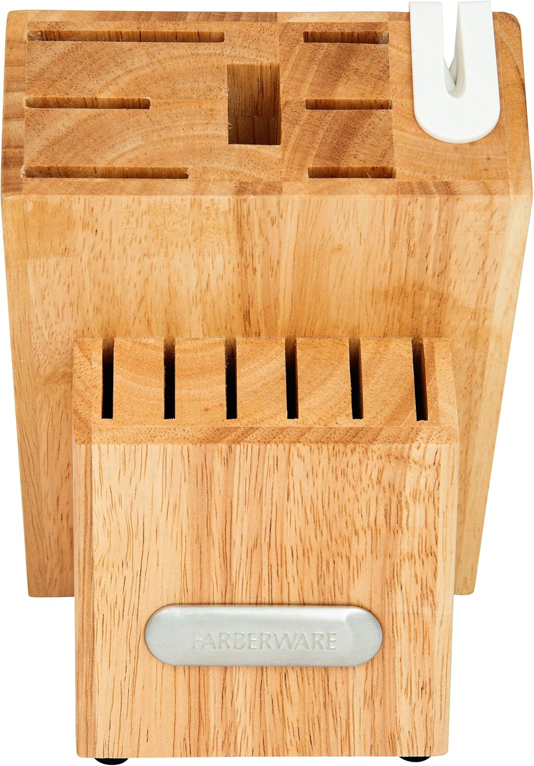 Farberware Edgekeeper Knife Block Set with Sharpener 14-Piece White