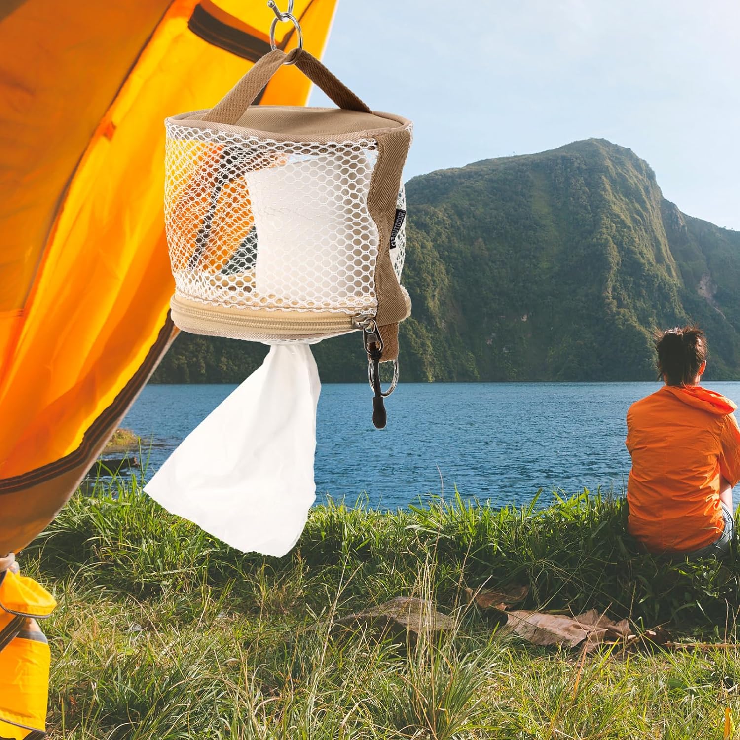 RORPOIR Outdoor Toilet Paper Holder Bag