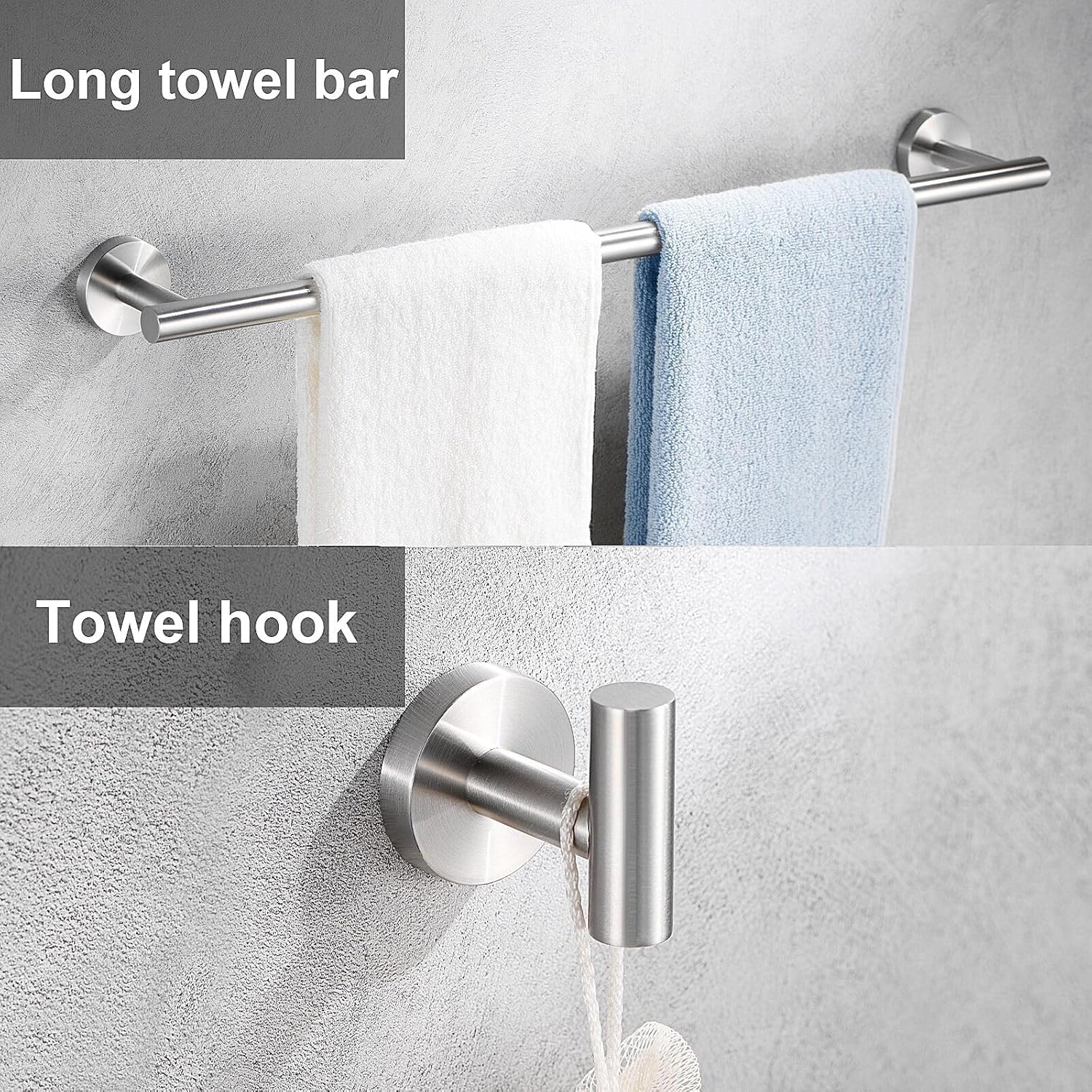 Kwanicas 12-Piece Brushed Nickel Bathroom Hardware Set 1