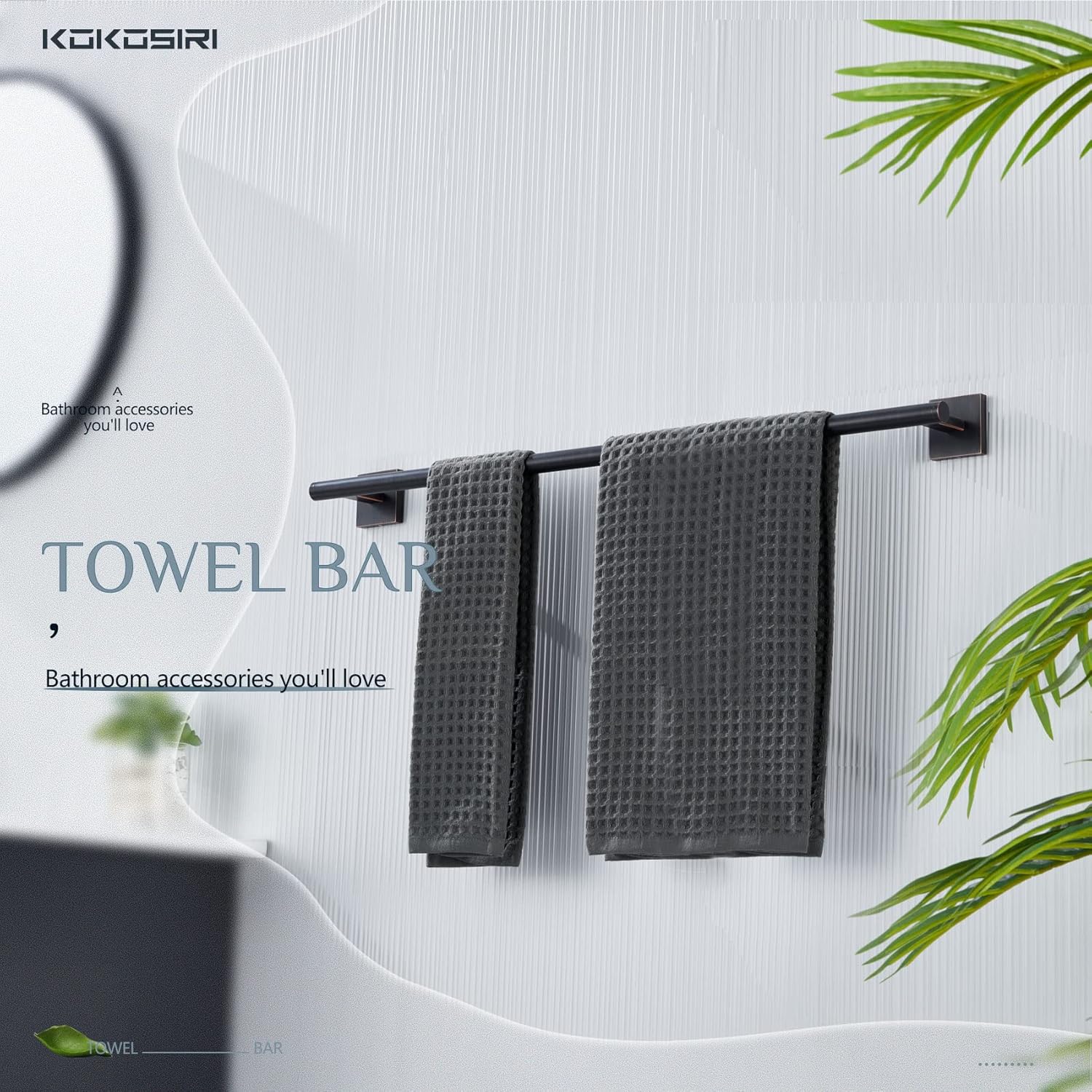 KOKOSIRI 36 Oil Rubbed Bronze Towel Bar