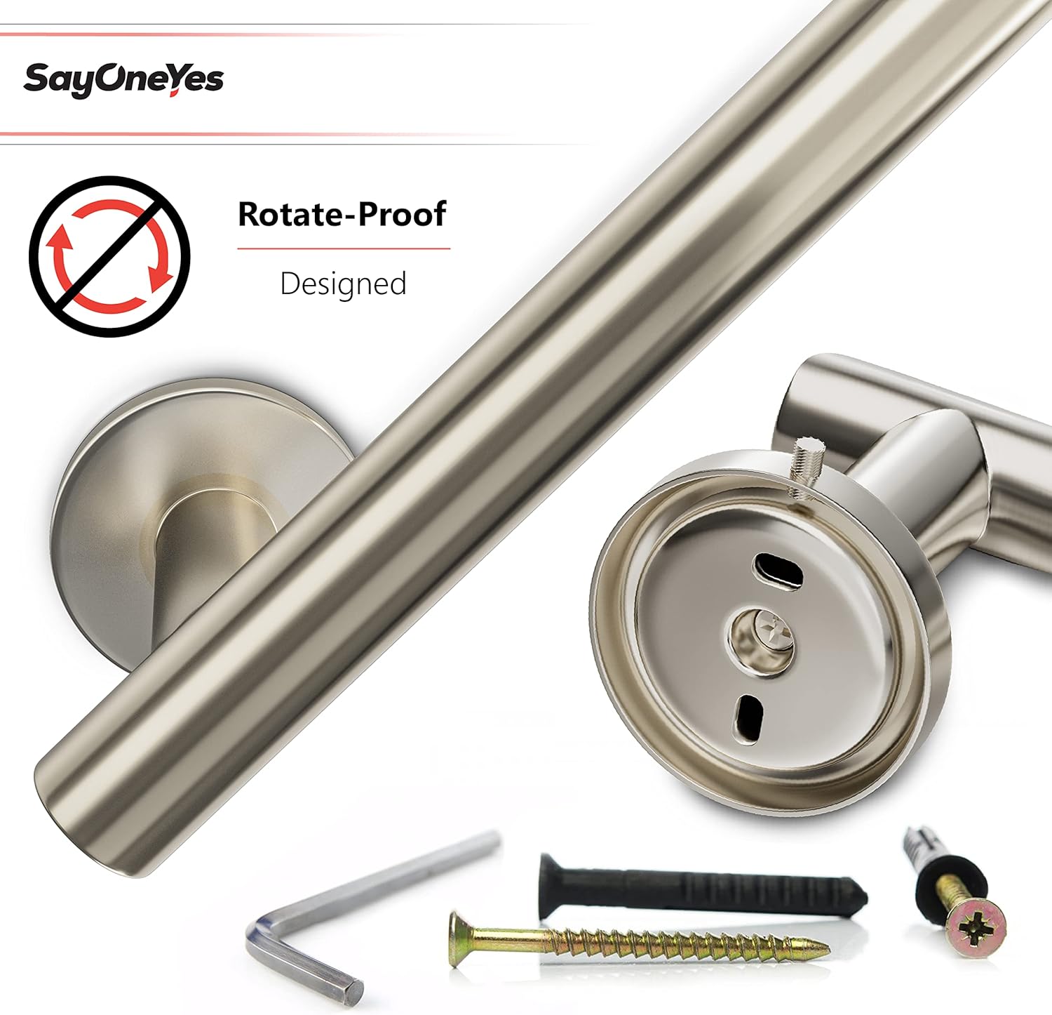 SAYONEYES Brushed Nickel Toilet Paper Holder 3 Pack 1