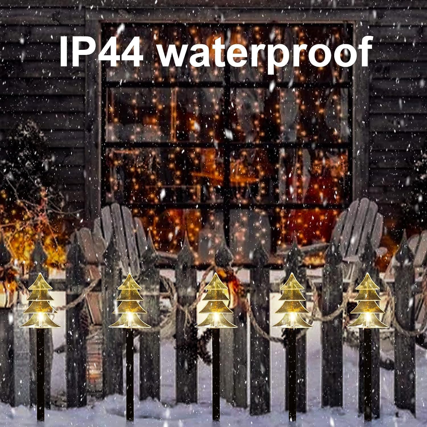 ILLUMINEW Solar Pathway Christmas Lights Set of 5