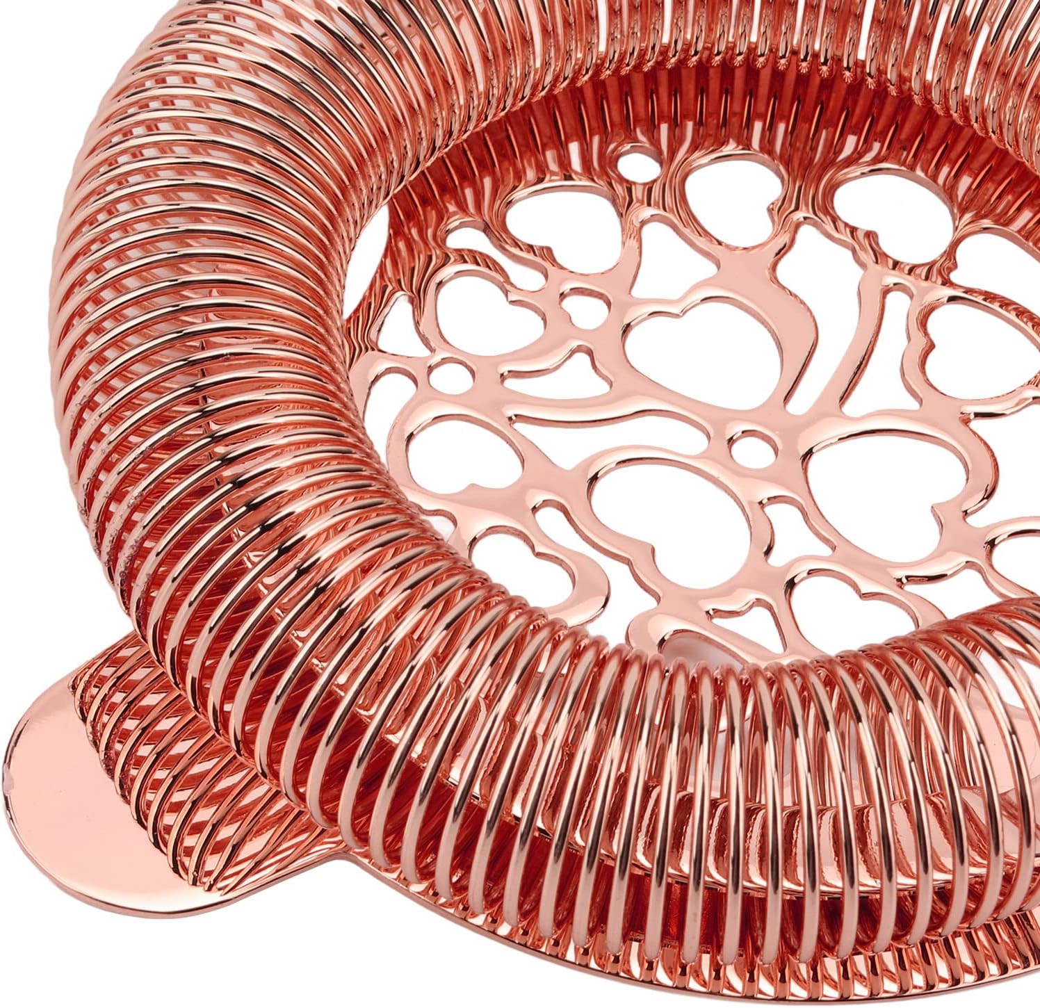 TOPINCN Bartending Ice Strainer Rose Gold Stainless Steel