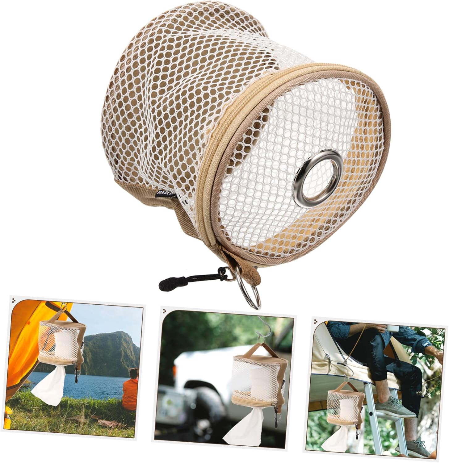 Mobestech Portable Toilet Paper Holder Bag for Camping and Car Use