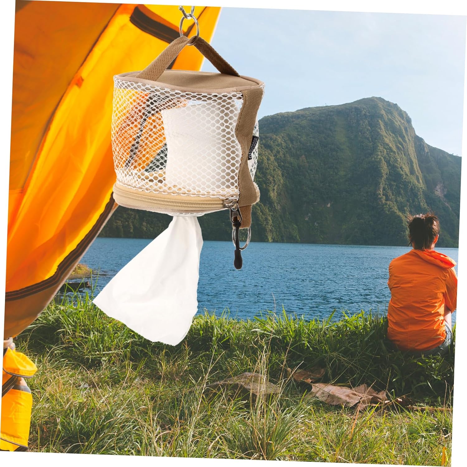 Anneome Roll Paper Hanging Bag Toilet Paper Holder