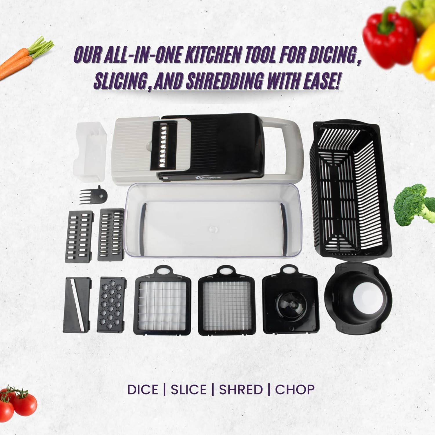 Silverdome 14-Piece Vegetable Chopper Set