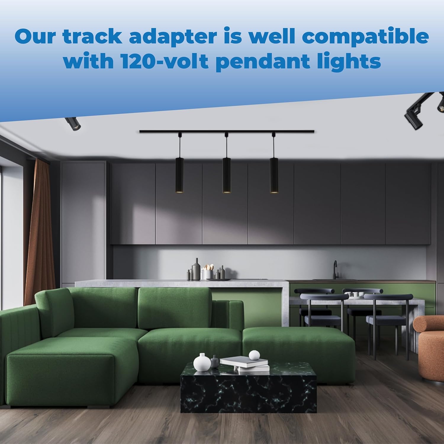OHLECTRIC Pendant Track Adapter Set of 4 Black
