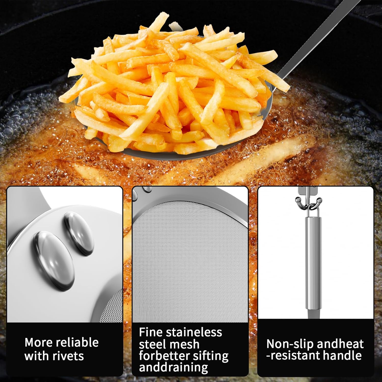 Newness 3 Pack Skimmer Spoon for Fat and Foam Removal