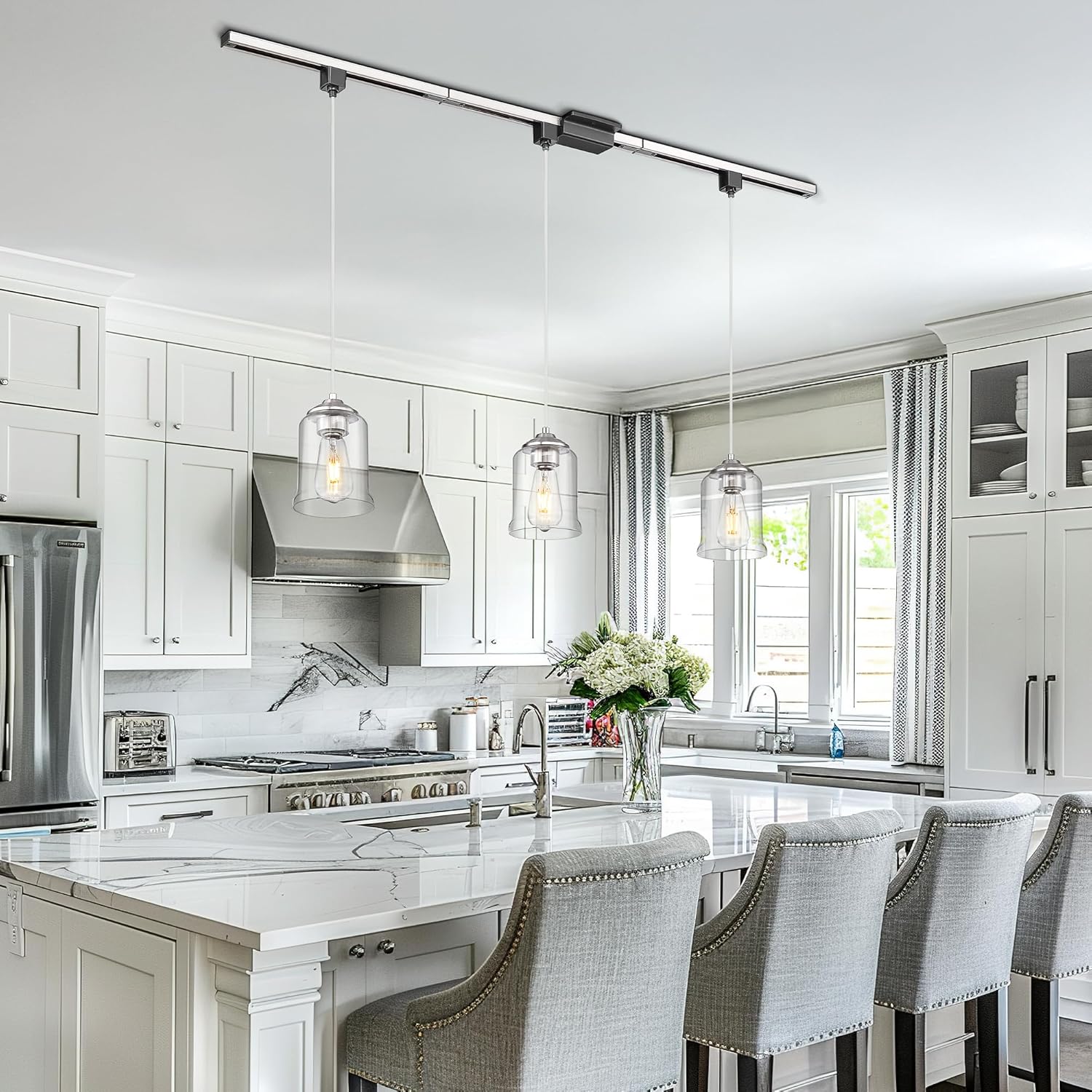Zeyu 3 Light H Track Pendant Light Fixtures 1