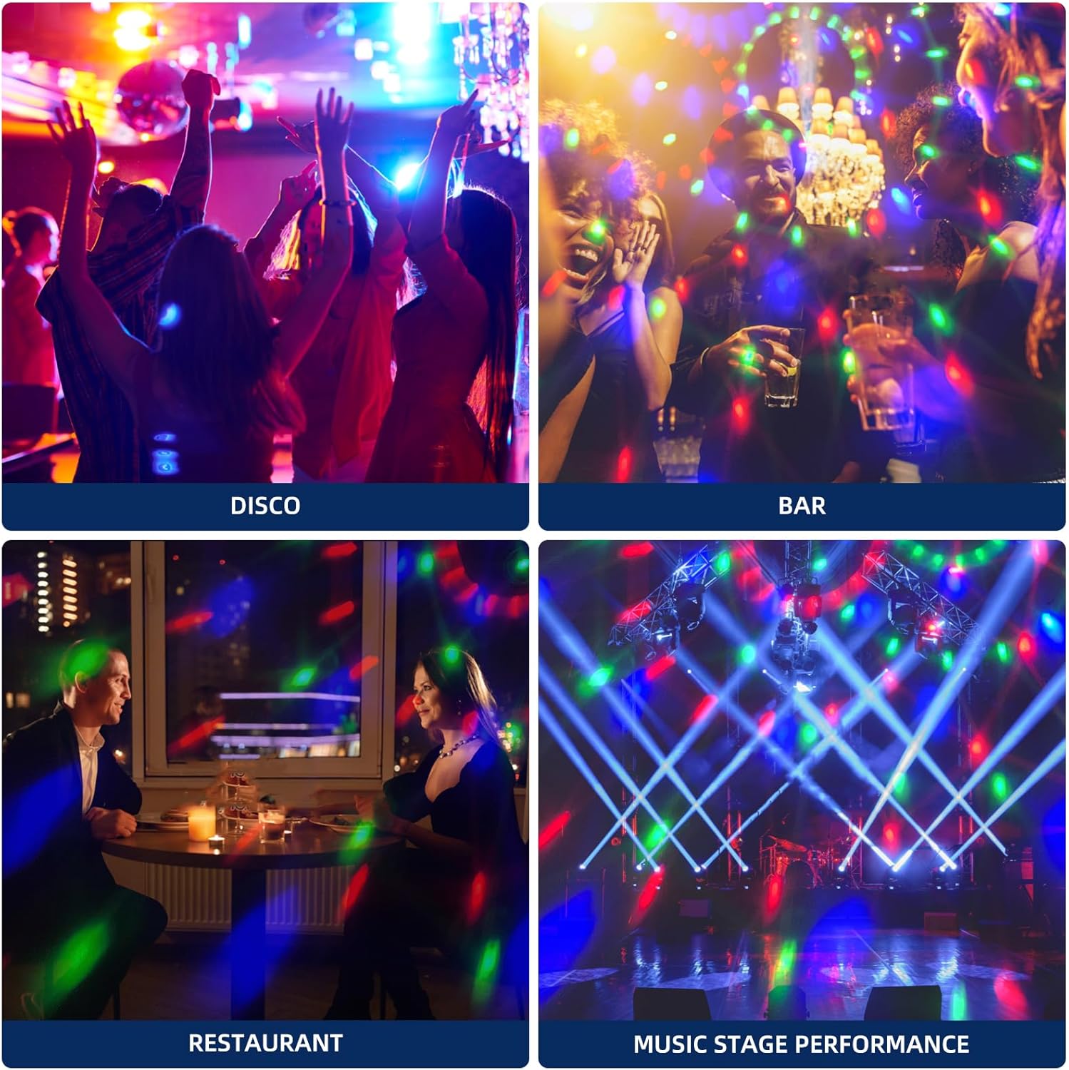Gorkue 2-Pack DJ Disco Ball with Remote Control 1