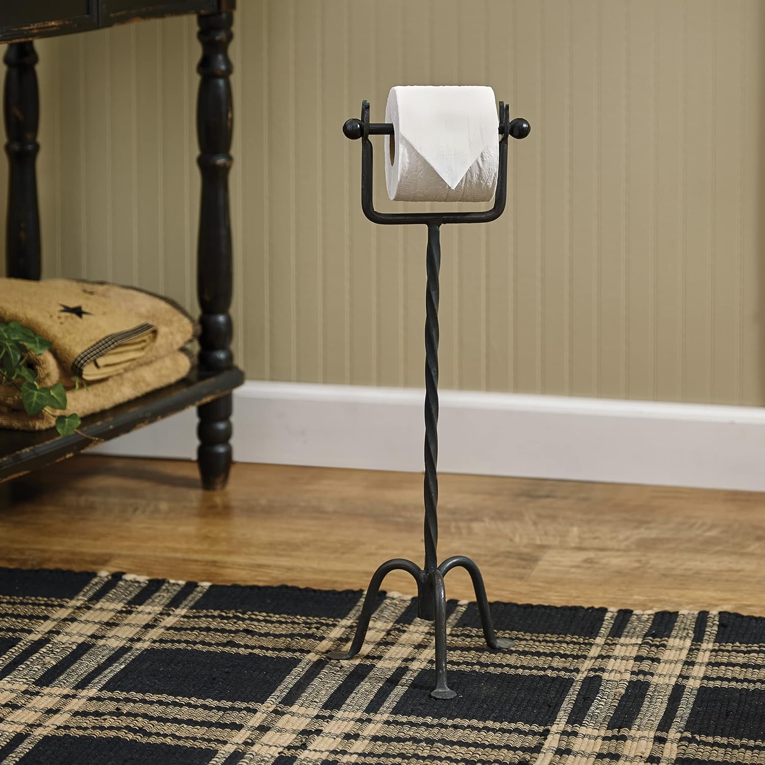 Park Designs Black Standing Toilet Tissue Holder 23 Inch