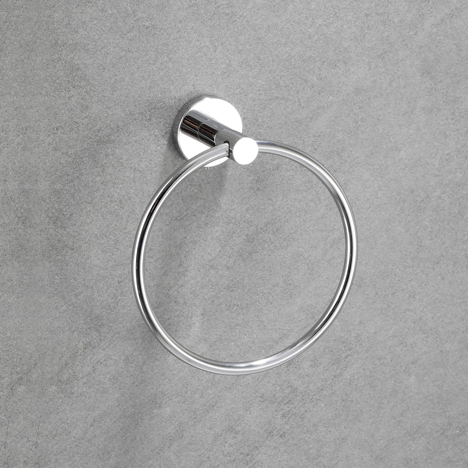 USHOWER 2 Pack Chrome Towel Rings for Bathroom Wall Mount 1