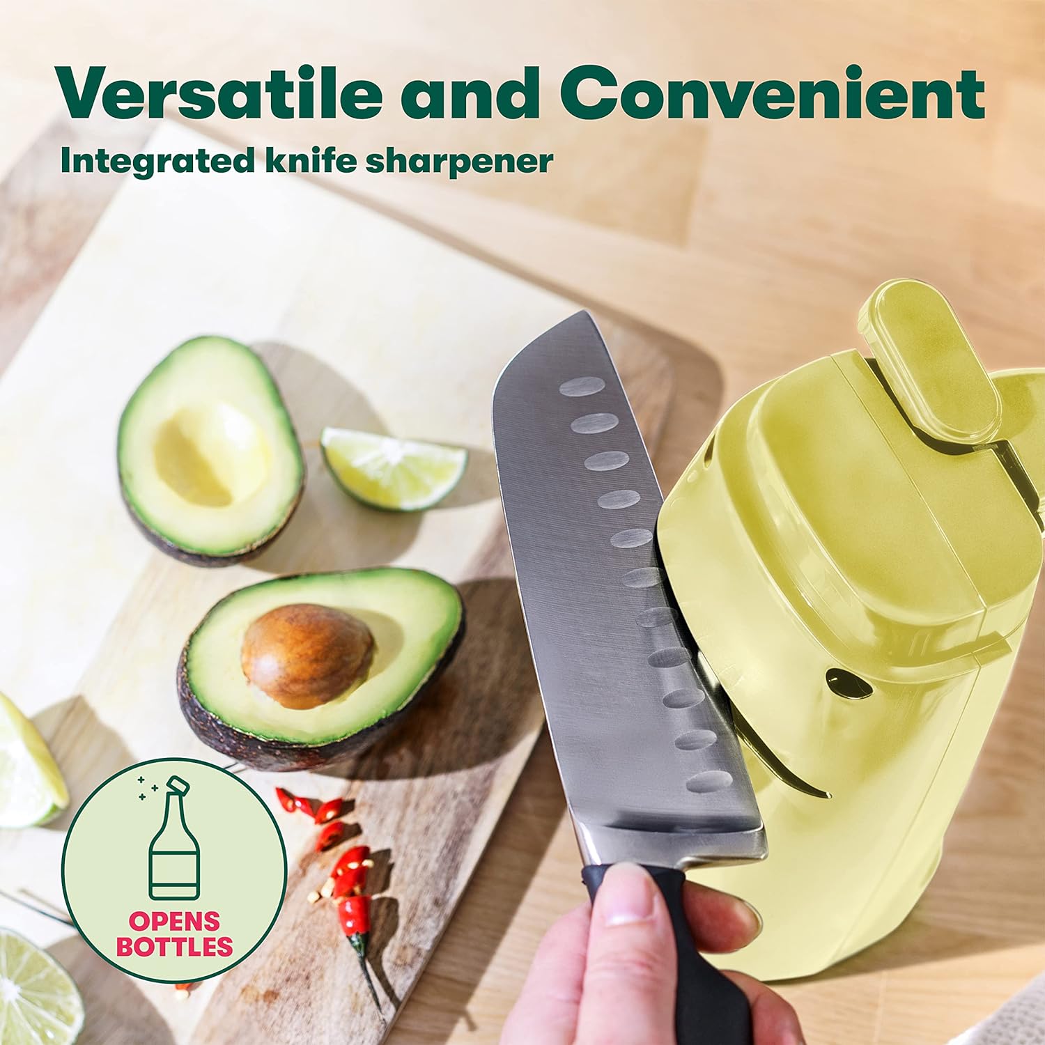 BELLA Electric Can Opener with Knife Sharpener Yellow 1