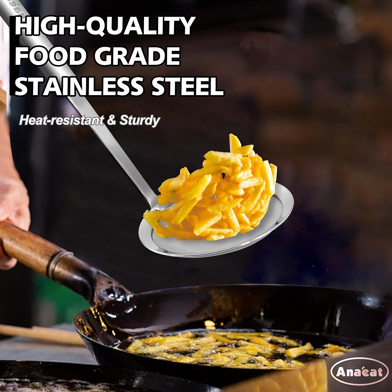 Anaeat Fat Skimmer Spoon Set of 3 with Long Handle