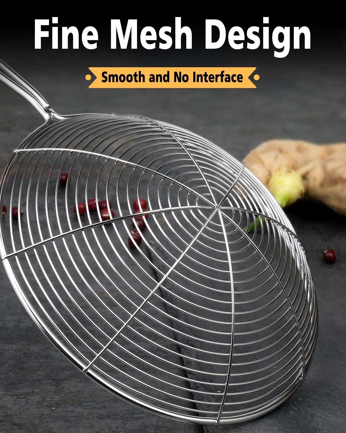 Fancymay 3-Piece Stainless Steel Spider Strainer Set