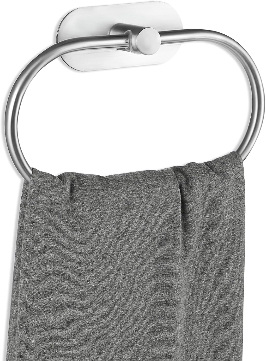 Teaaha Silver Adhesive Towel Ring No Drilling 1