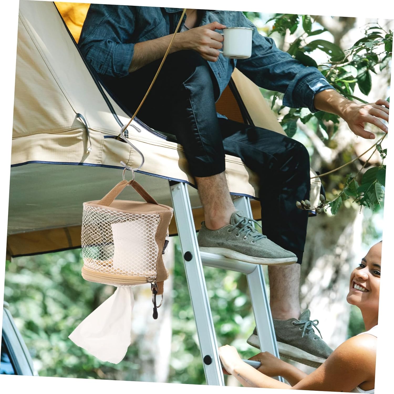 ABOOFAN Portable Toilet Paper Holder for Camping and Travel 1