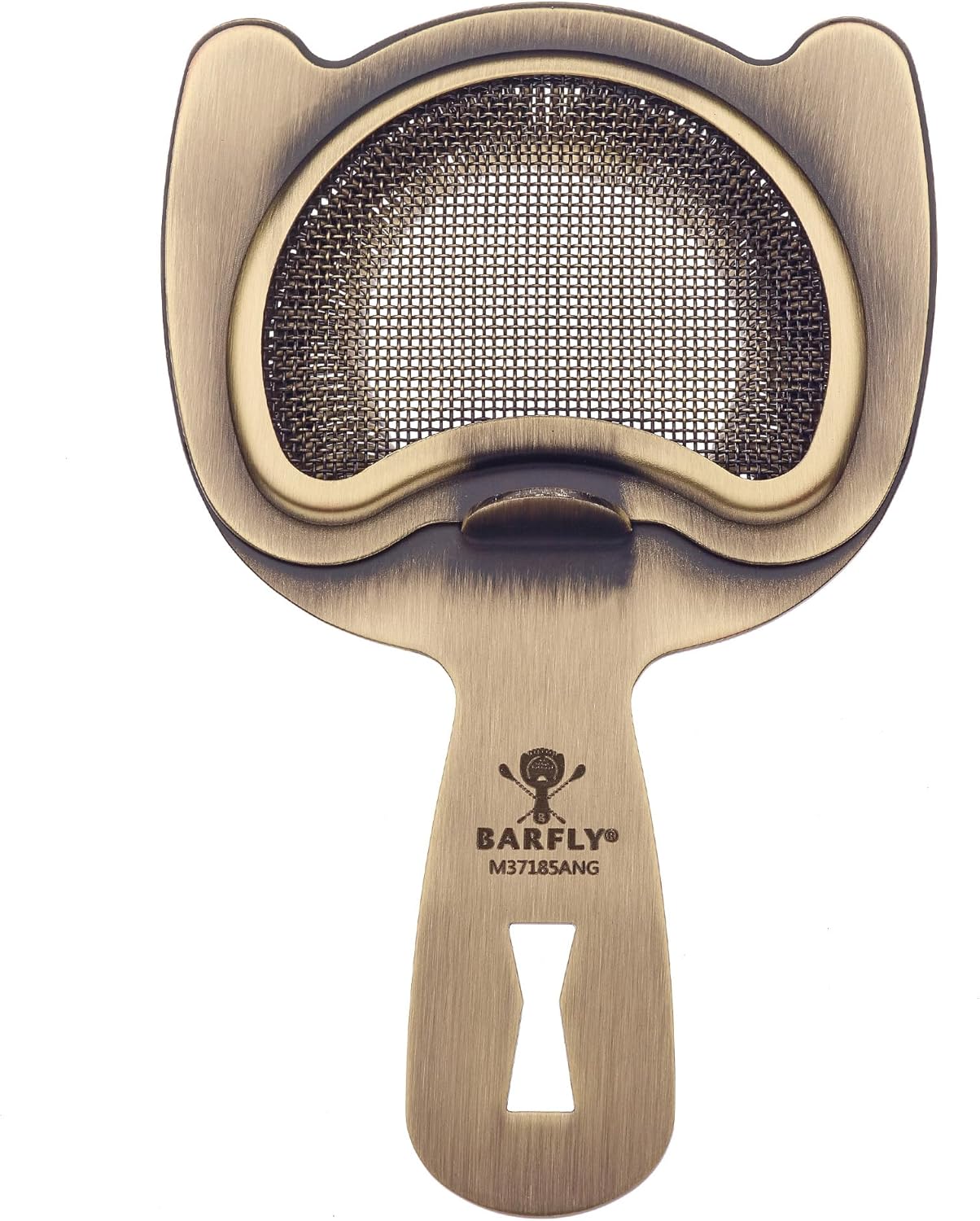 Barfly Fine Mesh Spring Strainer Antique Gold