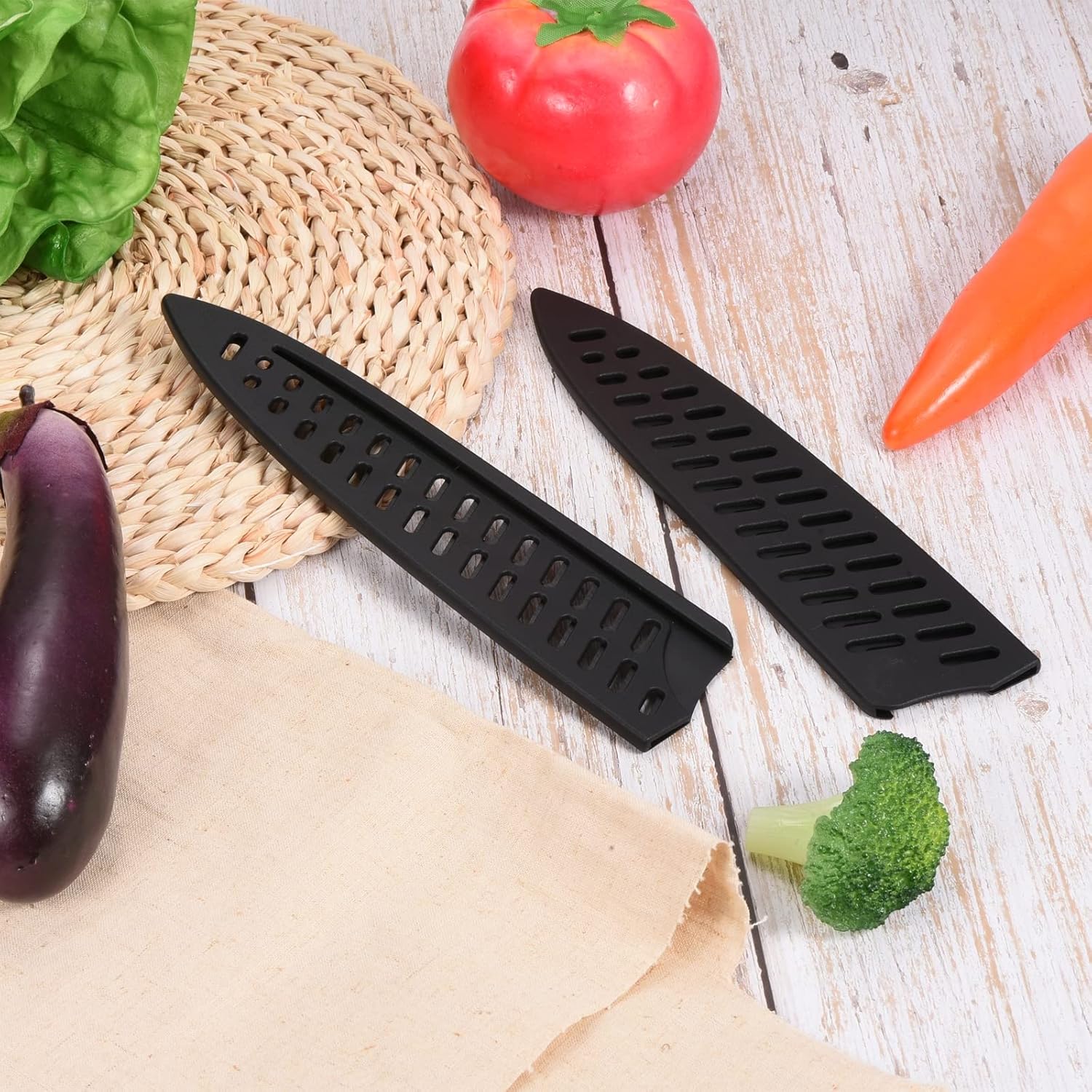 PATIKIL 5 Pack PP Knife Edge Guards for 8 Chef Knife Black