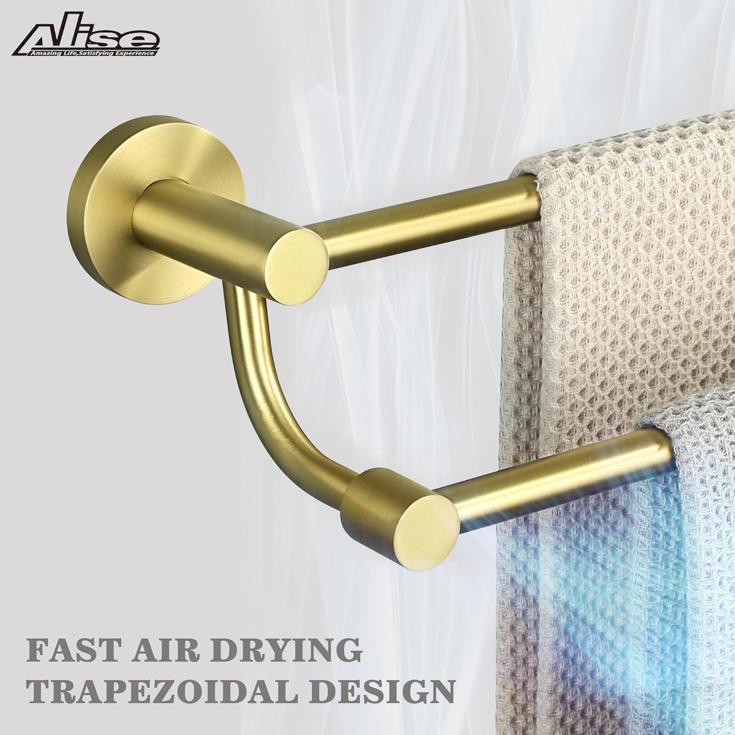 Alise 24 Inch Brushed Gold Towel Bar