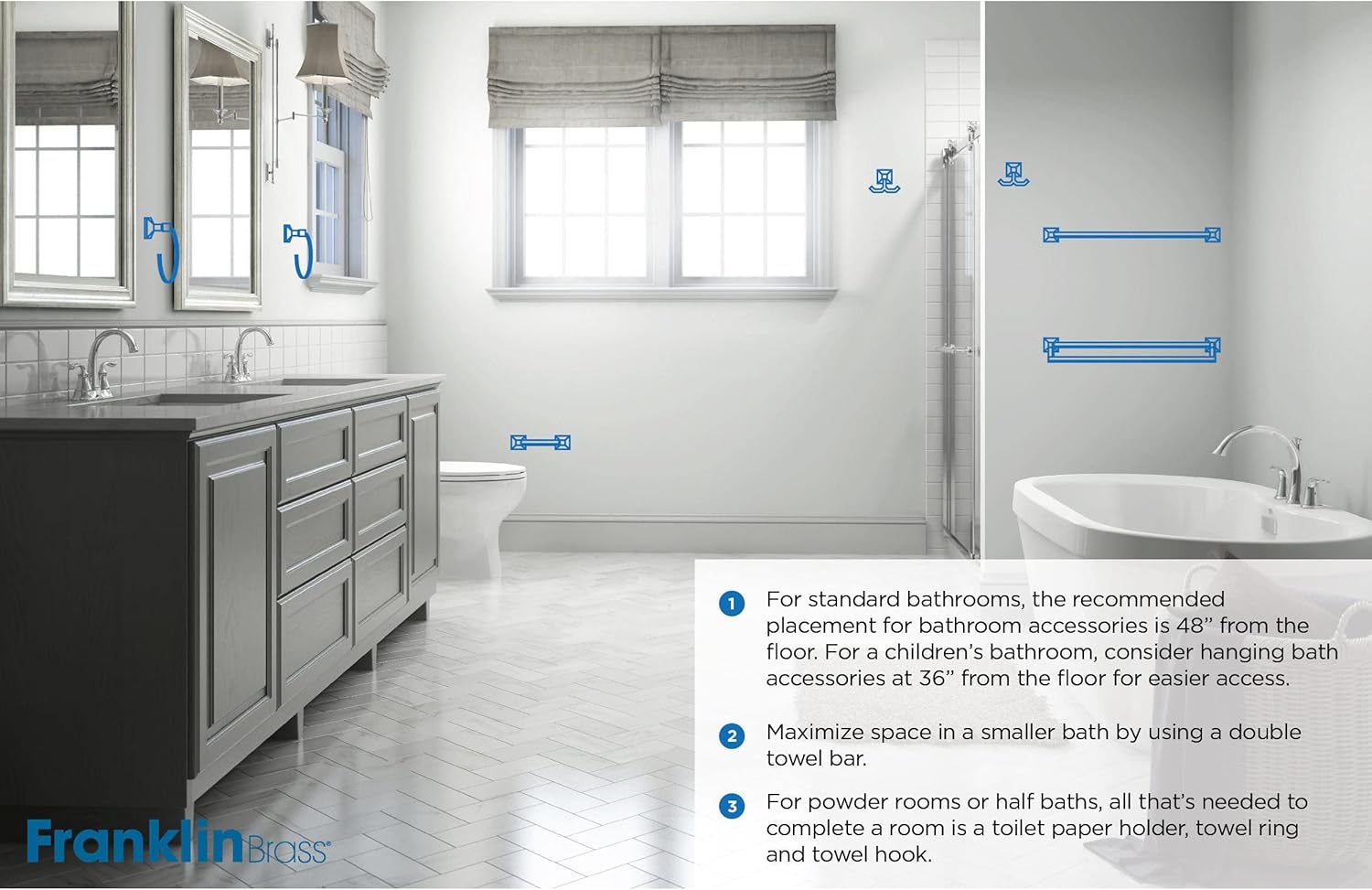 Franklin Brass VOI24-PC Towel Bar 24 Inch Polished Chrome