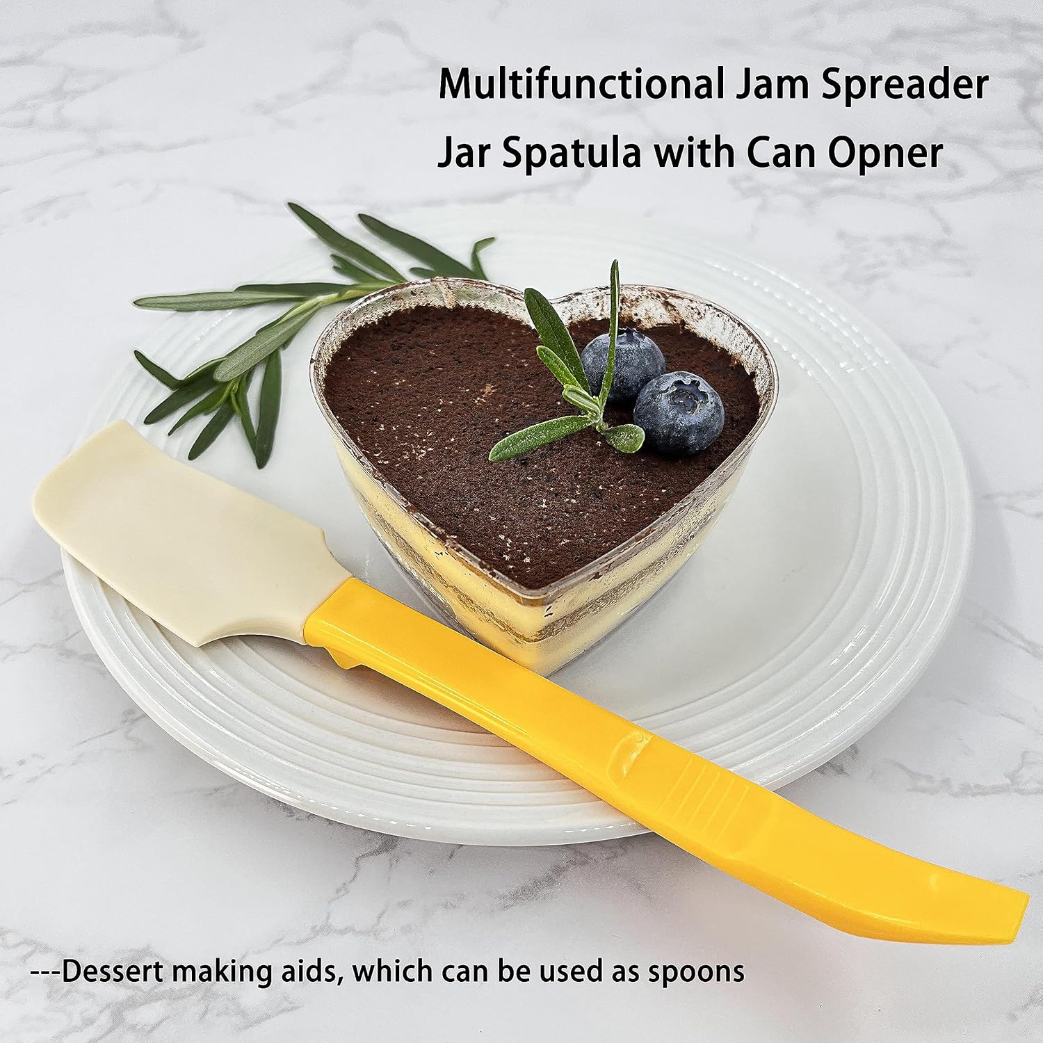 Barbaar Silicone Jam Spreader with Can Opener 2-Piece Set