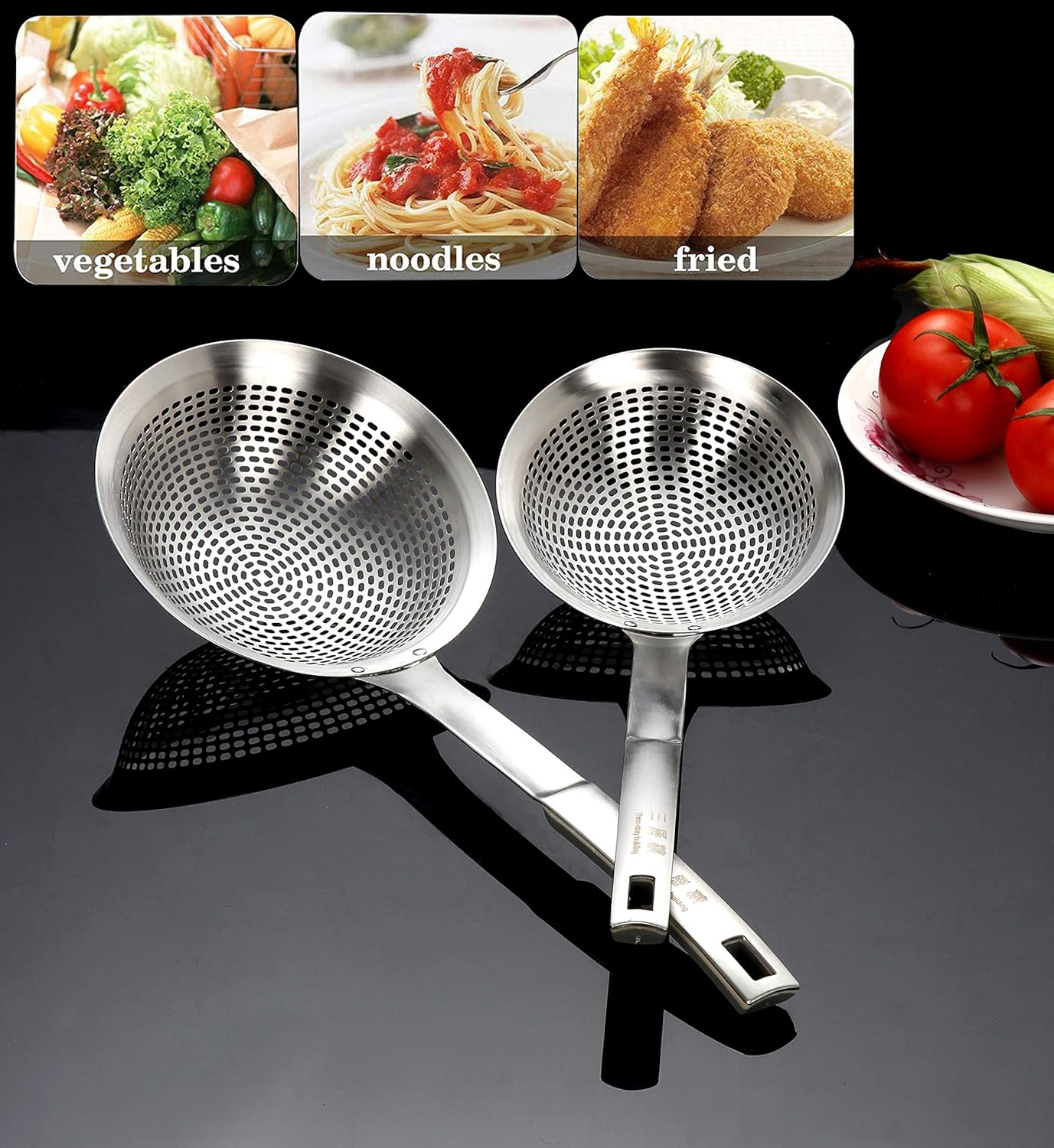 FJNATINH 145 Inch Stainless Steel Skimmer Ladle