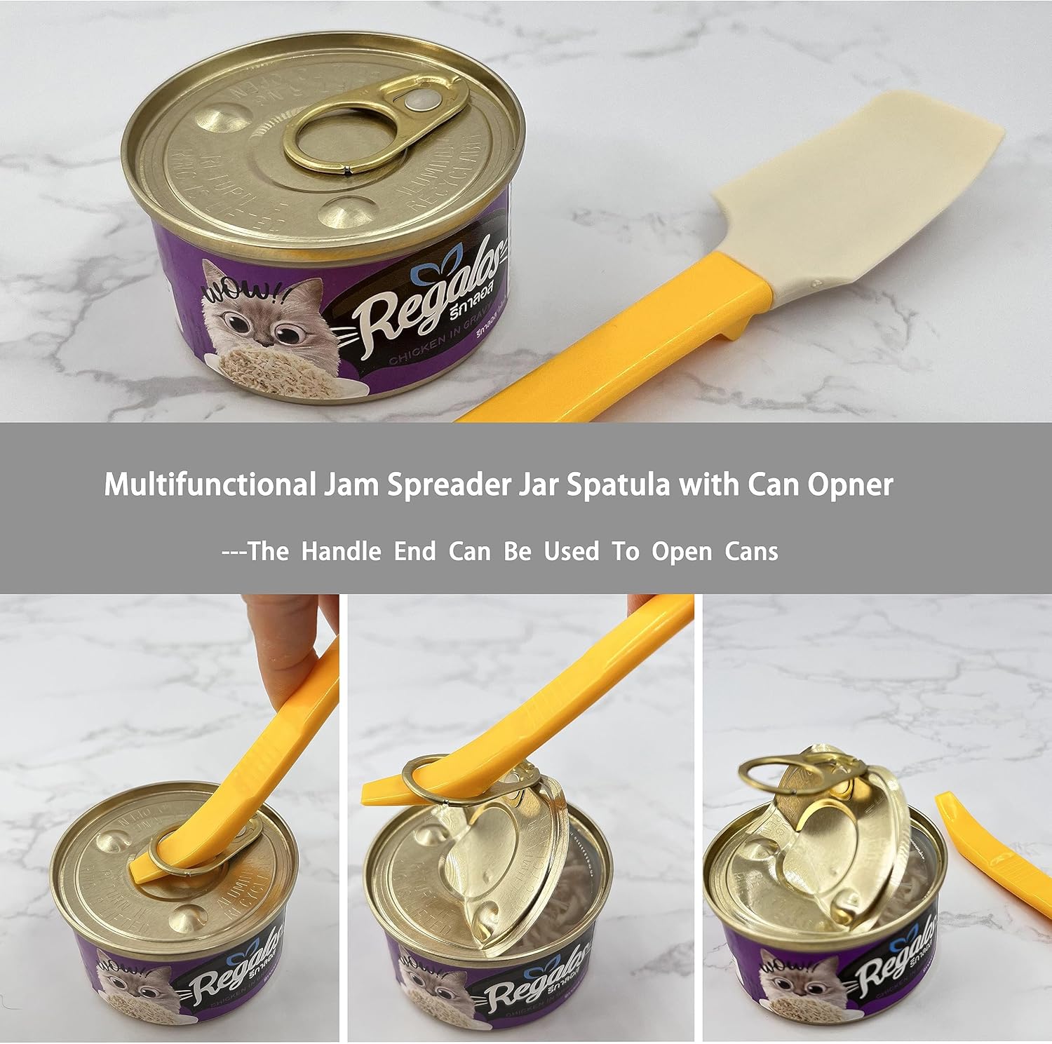 Barbaar Silicone Jam Spreader with Can Opener 2-Piece Set