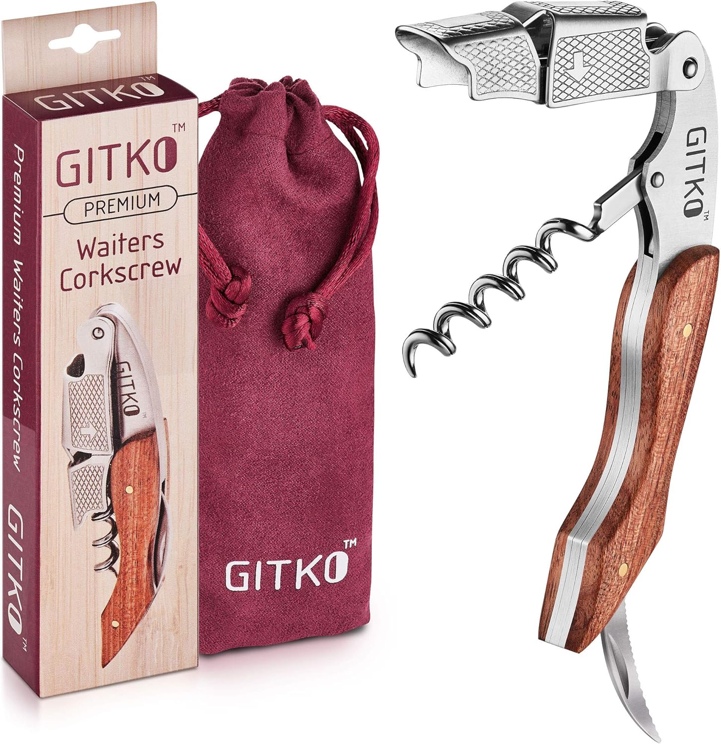 Gitko Professional Wine Opener with Rosewood Handle