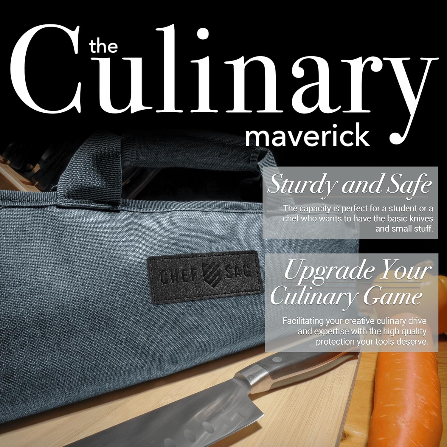 Chef Sac Chef Knife Roll Bag with 8 Pockets and 2 Flaps 1