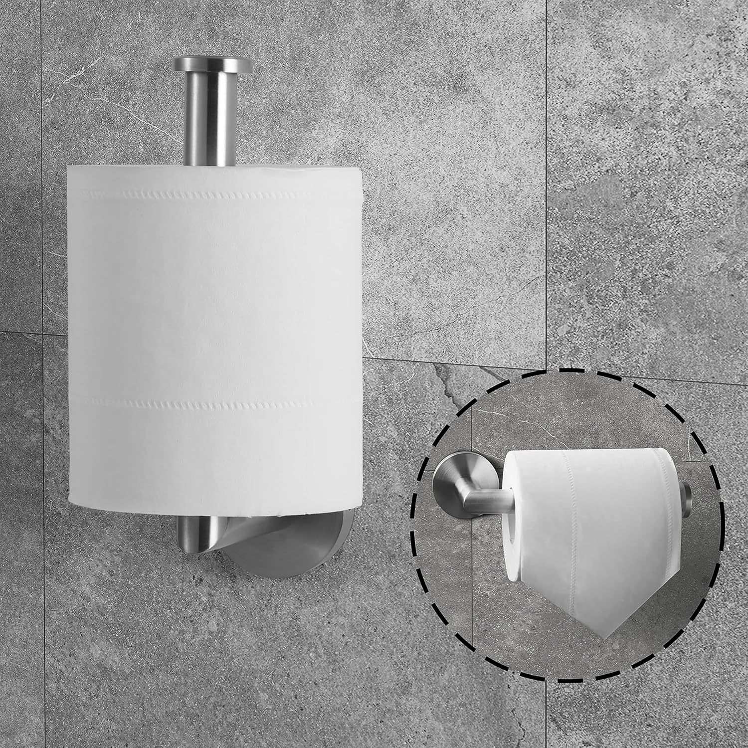 HITSLAM Stainless Steel Toilet Paper Holder