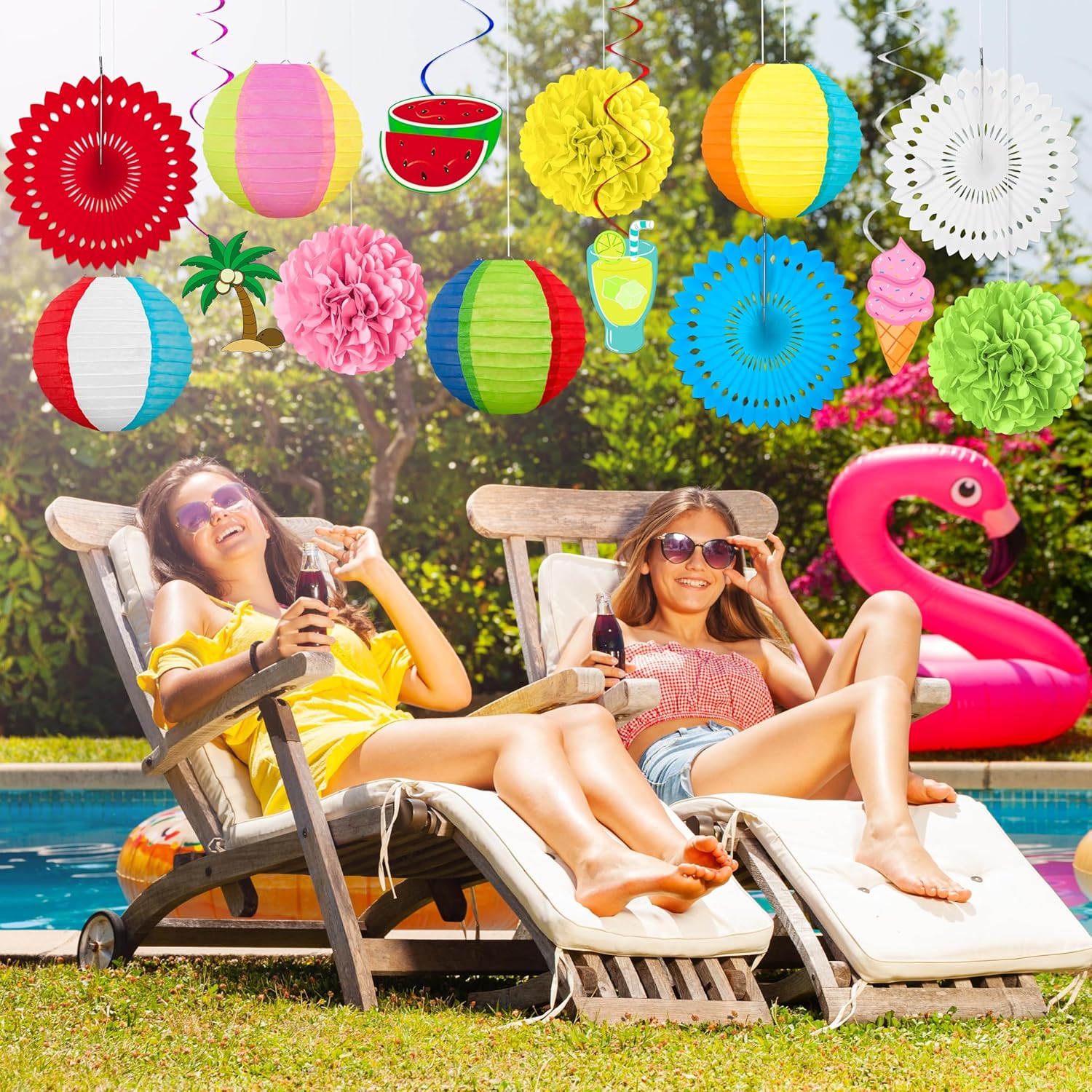 14Pcs Renbuzhu Beach Party Decorations Set