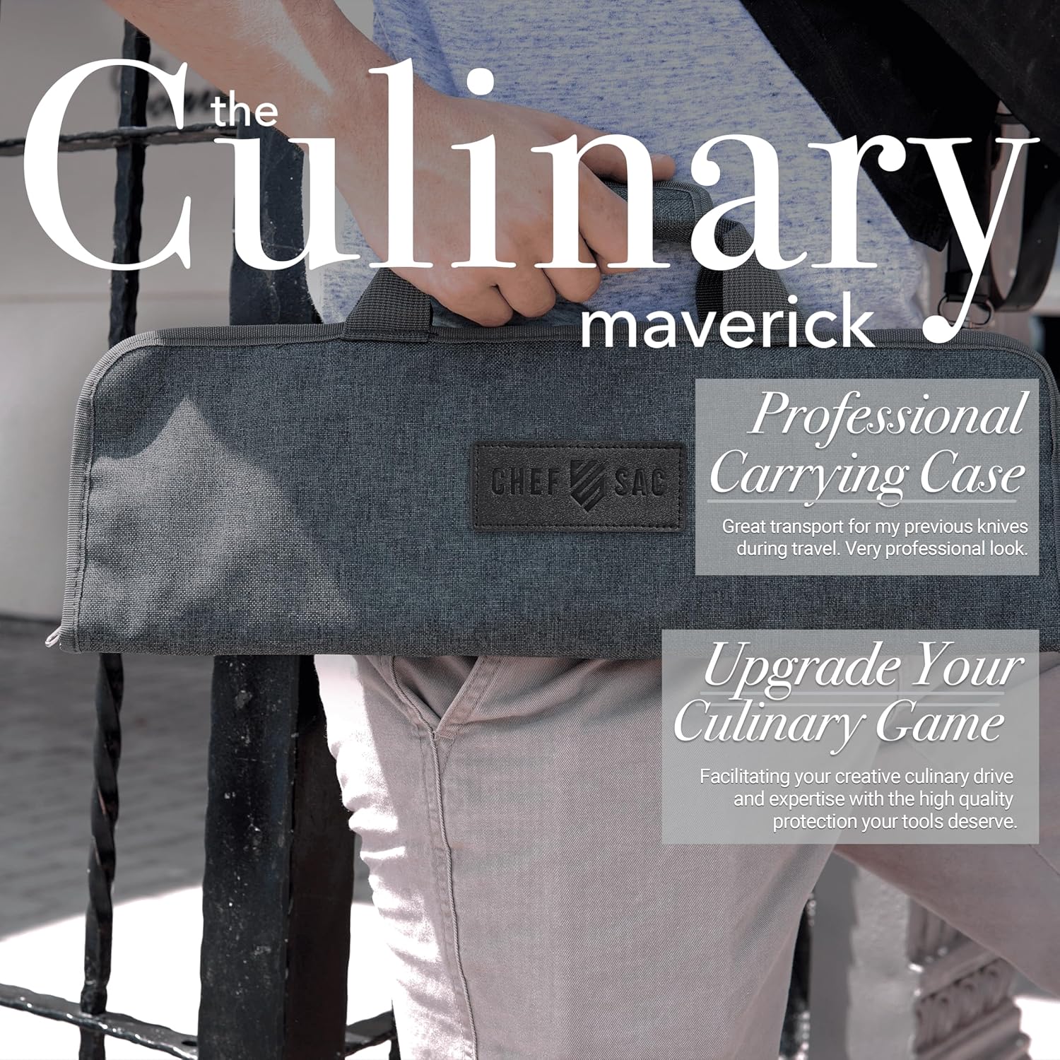 Chef Sac Chef Knife Roll Bag with 8 Pockets and 2 Flaps 1