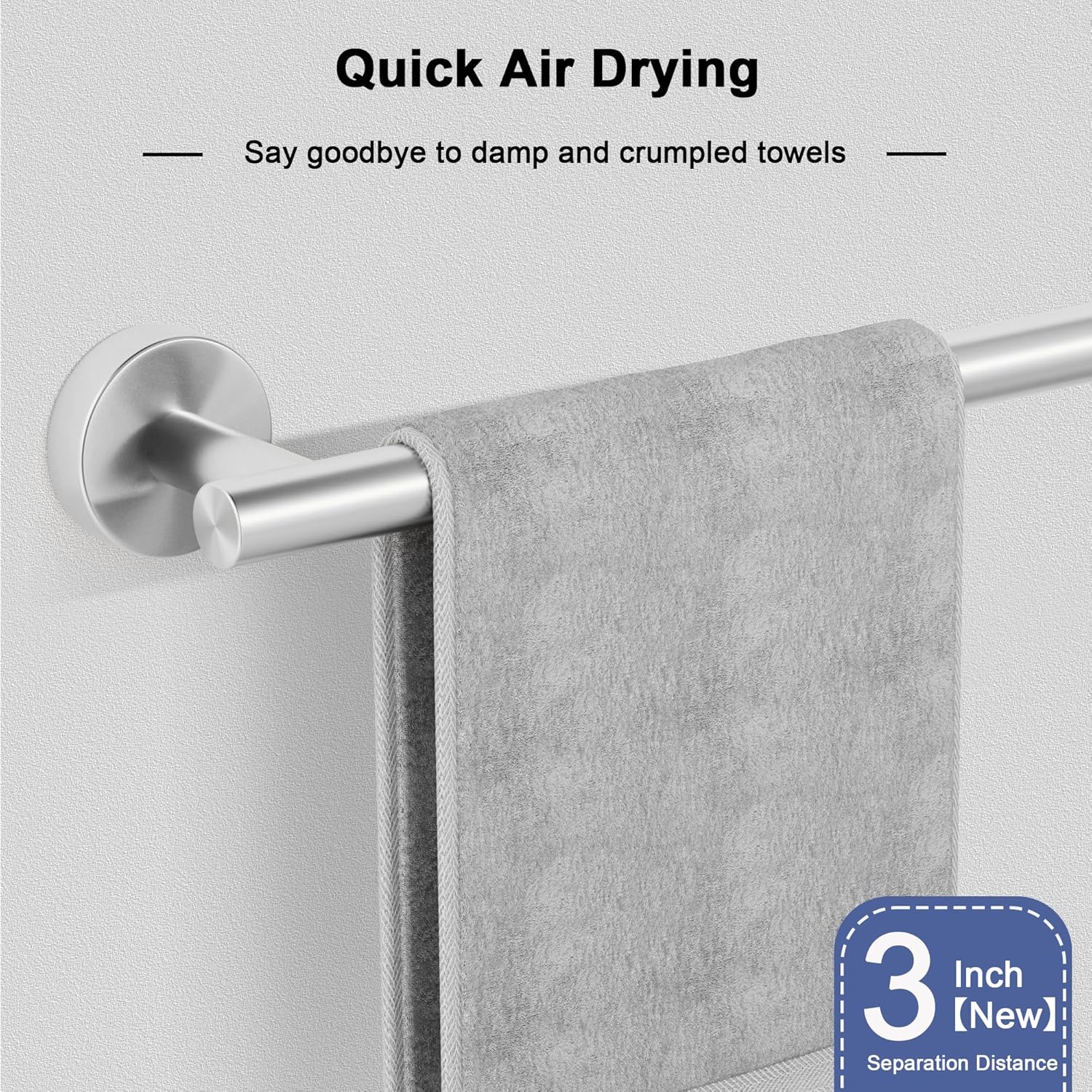 SCILIVE 30 Inch Brushed Nickel Towel Bar