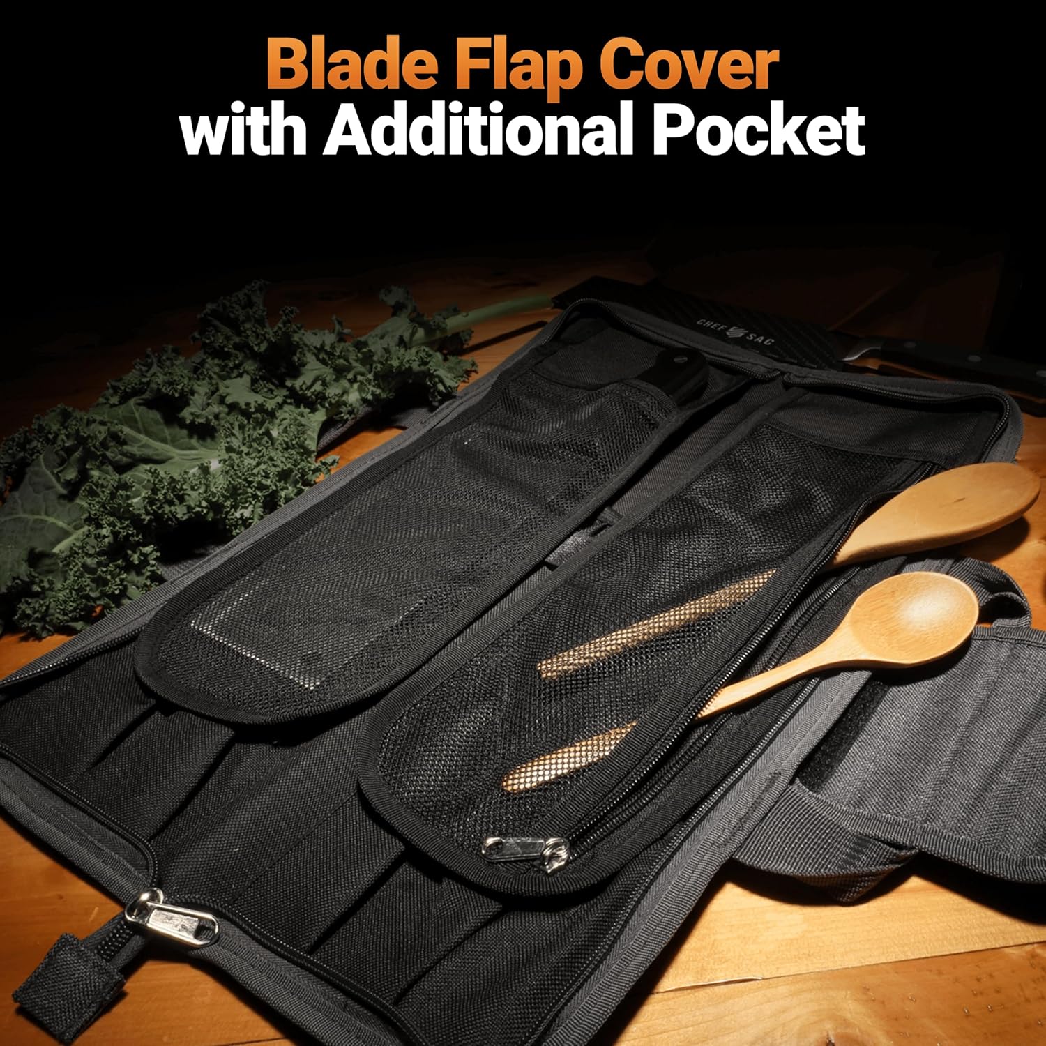 Chef Sac Chef Knife Roll Bag with 8 Pockets and 2 Flaps 1